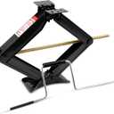 RV Trailer Camper Stabilizer Leveling Scissor Jacks, 5000LBS Load Capacity RV Scissors Jack, Adjustable Jack Stands with Screw Mechanism, MAX 24-inch Extension, w/Handle