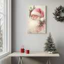 2 x GSPQAZ Vintage Santa Claus Christmas Wall Art - Festive Holiday Decor Canvas Print for Home or Office 12x18inch-Unframed