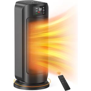Faryuan Space Heaters for Indoor Use, 1500W Fast Heating, Portable Ceramic Heater with Thermostat, 4 Modes, Timer, Oscillating Electric Room Heater with Remote, Safe for Office Bedroom Large Room Use