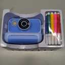 Kids Camera Instant Print, Christmas Birthday Gifts for Girls and Boys, Kids Camera with 32GB Card, Toddler Toy Camera for 3-12 Years Old, Blue