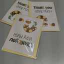 3 x CRTURUNIQ Funny Mushroom Thank You Card  Cute Thank You Very Mush Pun Design, 5x7 Inch Folded Cottagecore Greeting Note Card for Teacher, Baby Shower or Friend, Thick Cardstock with Envelope