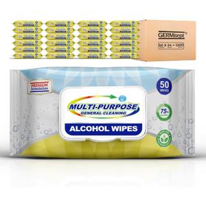 Restaurant & Institutional Table Cleaning Wipes  Multi-Purpose, No-Rinse, Streak-Free  50 Count Pack, Case of 24 (1,200 Wipes Total)