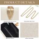 SWEETV CHUNLI Glitter Clutch Purses for Women Elegant Evening Bag for Parties, Weddings, and Formal Events, Pearl White