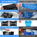 XANGNIER 2 Pack Reusable Extra Large Ice Bath Bags,Upgraded Large Capacity Bathtub Freezer Anti-Breakage Water Bag,Cold Plunge Accessories,Ice Bath Tub Accessories at Home,26L
