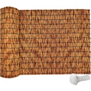 Bamboo Fence,Reed Fencing 4Feet High Bamboo Privacy Screen Outdoor for Patio, Reed Screen for Privacy Garden Backyard Balcony Natural Reed Fencing,4x16FT
