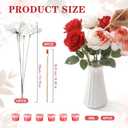 Canlierr 12 Pcs Wonderland Party Decorations Red Roses Decorations Tea Party Cloth Flowers for Wonderland Birthday Baby Shower Wedding Bachelorette Room Hanging Dcor
