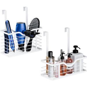 Carwiner Hair Dryer Holder, 2PC Hair Tool Organizer, Blow Dryer Holder, Adjustable Height Bathroom Cabinet Organizer Tray for Hair Dryer Straightener Wall Mounted/Cabinet Door (White) Carwiner Hair Dryer Holder, 2PC Hair Tool Organizer, Blow Dryer Holder, Adjustable Height Bathroom Cabinet Organizer Tray for Hair Dryer Straightener Wall Mounted/Cabinet Door (White)