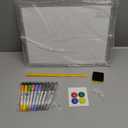 Dry Erase White Board, 16"X12" Double-Sided Magnetic Whiteboard with Stand,10 Markers,1 Ruler,4 Magnets,1 Eraser, Portable Small White Board Easel for Wall Kids Drawing Office School Memo to Do List