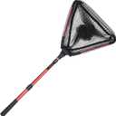 Foldable Fishing Net Portable Fish Landing Net Aluminum Alloy Fish-Friendly Mesh for Fishing Enthusiasts