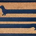Funny Dachshund Dog Welcome Mat - Long Weiner Dog Decor for Front Porch & Entrance Way - Heavy-Duty Non Slip Coconut Coir Doormat 30x17 inch