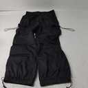 OYOANGLE Men's Cargo Pants Elastic Waist Flap Pockets Hip Hop Baggy Harem Pants Large