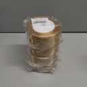 4 x Solid Color Champagne Gold Satin Ribbon, 1-1/2 Inches x 25 Yards Fabric Satin Ribbon for Gift Wrapping, Crafts, Hair Bows Making, Wreath, Wedding Party Decoration and Other Sewing Projects