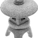 DOITOOL Simulated Stone Mini Pavilion Statue Miniature Garden Ornament Zen Garden Accessory Pagoda Statue Fish Tank Ornament Zen Decor Crafts Resin Sculpture Glass