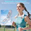 Portable Neck Fan Rechargeable, 5 Speeds, Lightweight, Long Lasting, Battery Operated All-Around Cooling Quiet Personal Fans for Travel Camping Cooling Essentials, Birthday Gifts for Women Men Mom Dad, Gray