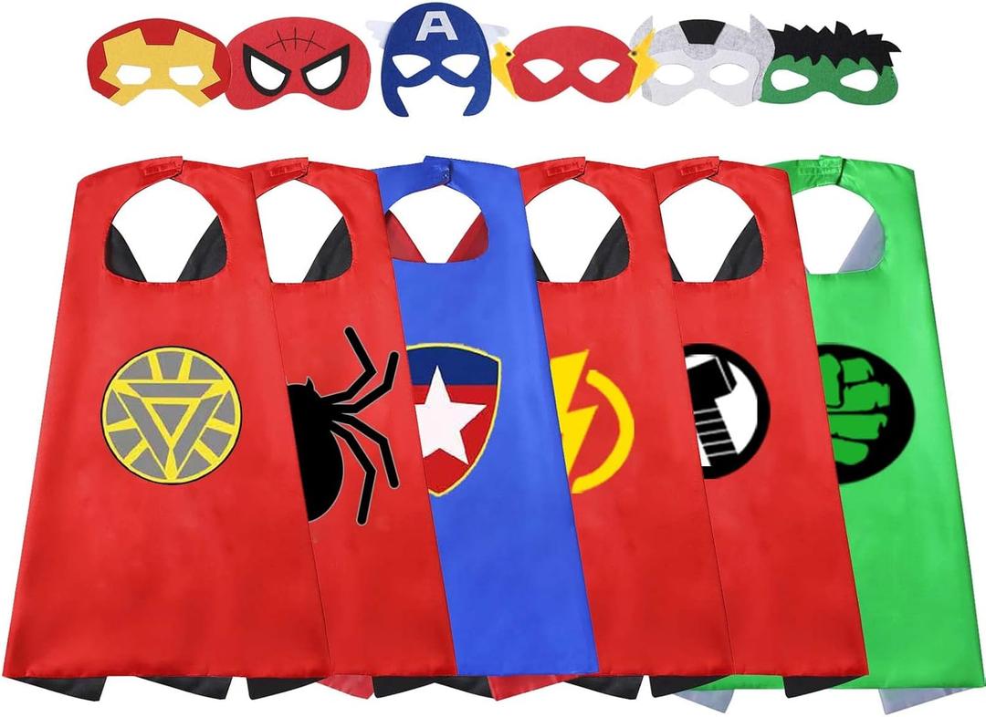 Treasure Store Outdoor Toys for Toddlers Age 3-5 - Party Favor for Kids, Superhero Dress up Gifts for 3-7 Year Old Boys Girls Costumes Supplies 6 Pcs