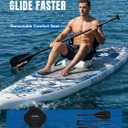 SOLAVERO 12’5” × 33" Inflatable Stand Up Paddle Board with Kayak Seat
