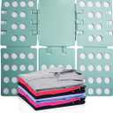 GYE T Shirt Folding Board T Shirt Clothes Folder Laundry Organizer Durable Tool Plastic Easy and Fast Folding Board for Kid Children and Adult to Fold Clothes (Green)