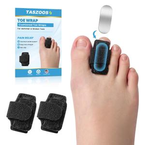 Hammer Toe Straightener - 2Pcs Hammer Toe Correctors for Women & Men - Toe Splint Relief for Hammer, Curled, Bent, Broken Support - Toe Wrap for Resting, Walking, Standing