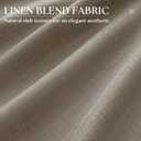 Taupe Brown 105 Inch Curtains Neutral Linen Semi Sheer Bronze Grommet Non-See-Through Drapes Farmhouse Boho Shabby Chic Window Floor To Ceiling Curtains 105 Inches Long 2 Panels Set for Living Room