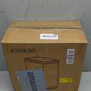 Small Bathroom Trash Can with Lid Soft Close, Step Pedal, 6L / 1.6 Gal Stainless Steel Garbage Bin with Removable Inner Bucket, Slim Wastebasket for Narrow Spaces (Black)