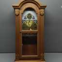 Bedford Clock Collection Honey Oak Chiming Pendulum Wall Clock