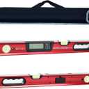 BETHEL 24 inch Digital Magnetic Level, LCD Smart Display Torpedo Level Tool Electronic Level Tool and Protractor - Master Precision - IP54 Dustproof and Waterproof with Carrying Bag