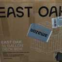 EAST OAK Outdoor Storage Box, 31 Gallon Deck Box for Patio Cushions, Pool Accessories & Garden Tools, Waterproof Resin Storage Container, Ash Grey