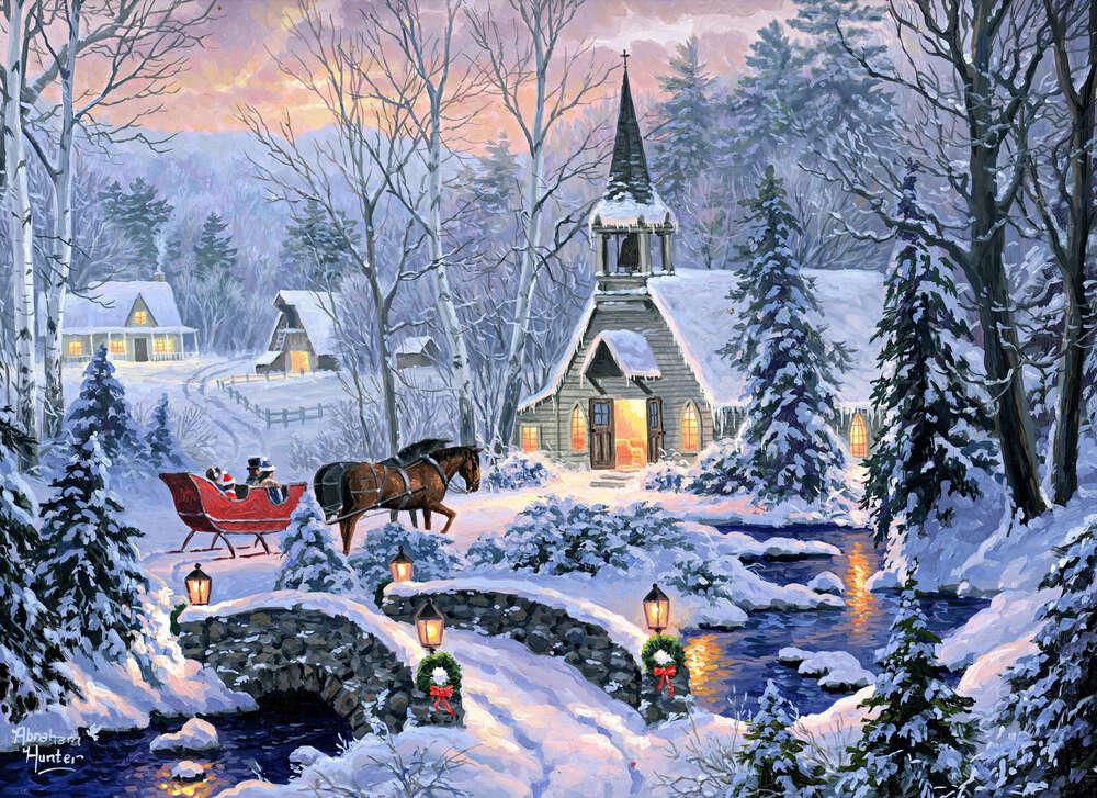 Merry Christmas Canvas Wall Art 