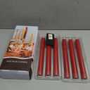 HINZER 6 Pcs Flameless Taper Candles with Remote & Timer 9.6 inch Real Wax Battery Operated LED Warm 3D Wick Flickering Window Candles for Halloween Christmas Wedding Decor, Red