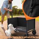 YACONA 3 in 1 Wagons Carts Foldable, 360LBS Lightweight Wagon with All Terrain Wheels, Collapsible Wagon Cart for Grocery, Camping, Beach, Garden & Sports