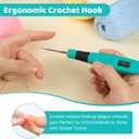 Crochet Hooks Set Digital  Original Ergonomic Counter to Track Rows and Stitches  Crochet Kit with 18 Different Size Interchangeable Crochet Needle with 2 Levels Led