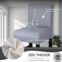 PU Leather Bar Stool Covers with Backs 100% Waterproof Bar Stools Covers Set of 4, Removable Stretch Barstool Slipcovers for Pub Cafe Dining Room (Grey)