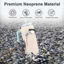 2 x CONTAIL 2 in 1 Water Bottle Carrier Bag for 30/40 oz Tumbler with Handle/no Handle,Bottle Pouch Holder with Adjustable Shoulder Strap,Multifunction Accessories Pocket&Carabiner