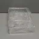 Kathfly 2 Pack Scalloped Clear Acrylic Napkin Holder, 7 x 7 x 2.56 Inch Scalloped Tray, Disposable Paper Napkin Holder for Weddings, Bathroom, Kitchen, Dining, Bars, Hotels and Home Decoration