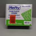 Hefty Heavy Duty Plastic Spoons, 300 Count, Bulk Clear Disposable Spoons for Offices, Cafeterias, Concession Stands, Restaurants, Large Events, and More
