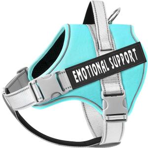 voopet Emotional Support Dog Harness, Professional Service Dog Vest Harness for Small Medium Large Dogs, Reflective Breathable and Adjustable No Pull/Choke ESA Essential Harness, M