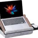 Lap Desk for Laptop - Laptop Tray with Cushion, Portable Lap Desk for Lap, Adjustable Lapdesk, Couch Lap top Table for Work, Ergonomic Lap top Stand for Bed (Walnut)