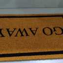 BIRDROCK HOME Go Away Coir Doormat | 18 x 30 Inch | Standard Welcome Mat with Black Border and Natural Fade | Vinyl Backed | Outdoor