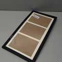 upsimples 8x16 Collage Picture Frame, Display Pictures 3 5x7 with Mat or 8x16 Without Mat, Wall Hanging 3 5x7 Picture Frame Collage Wall Decor, Black, 1 Pack
