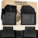 AOMSAZTO All Weather Floor Mats Compatible with 2022-2025 Toyota Corolla Cross FWD, Heavy Duty TPE All Weather Car Floor Mats, Anti Skid Car Mats,1st & 2nd Row Rubber Floor Liners(Not for Corolla)