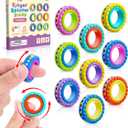 2 x Fidget Toys Sensory Rings for Kids: 9 Pack Multi-Functional Finger Spinner