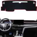 SENSHINE Dashboard Cover for 2025 2026 Toyota Camry Accessories Dash Cover Mat No Glare Sunshade UV Rays Carpet Protector Pad Without HUD, Red Trim