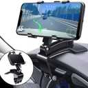 FONKEN Car Phone Mount, 360 Degree Rotation Dashboard Clip Mount, Compatible with iPhone 11/12 Pro Max XS Max XR 8 8Plus 7 Samsung Galaxy S10 S9 S8 LG and More