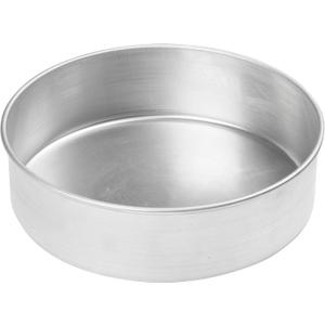 Winco Heavy-Duty Round Aluminum Layer Cake Pan, 10" x 3"