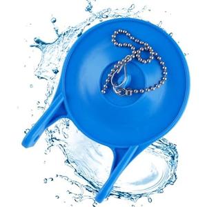 iFealClear 3-Inch Toilet Flappers Compatible with Gerber 99-788, Rubber Toilet Flapper Replacement with Stainless Steel Chain for 3" Toilet Tank, Water Conserve High Performance, Easy to Install, Blue
