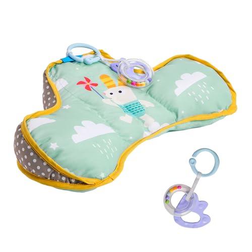 Taf Toys Baby Tummy Time Support Toy | Perfect for 2-6 Months Old Babies, Enables Easier Development & Easier Parenting, Natural Developmental, Comfortable, Ergonomic Design, Detachable Toys