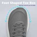 Men's Foot Shape Toe Box Running Shoes Comfortable Slip on Walking Shoes for Men Cushioned Athletic Tennis Shoes Men with Rubber Outsole (Dark Grey, 10.5)