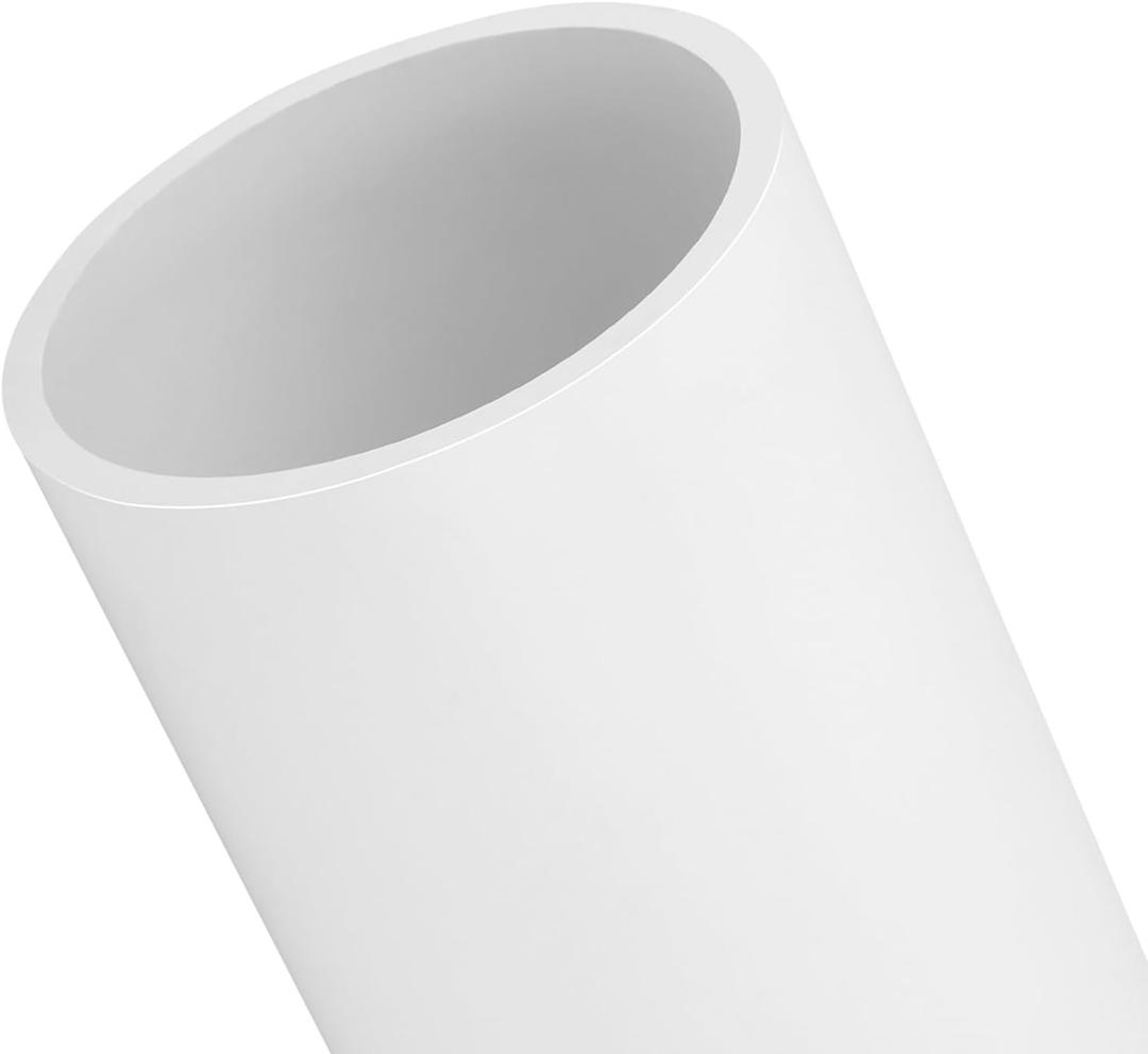 4 Inch PVC Pipe 34"(2.83FT) Long White Sch40 Industrial PVC Pipes for Home DIY, Greenhouse, Garden, Farm, Workshop, Furniture Grade(4" x 34"L)