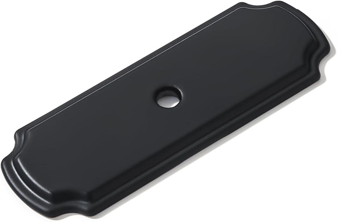 khtumeware 10 Pack Backplate for Cabinet Knobs Matte Black Cabinet Hardware Knob Backplate/Back Plate