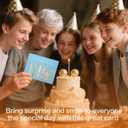 5 x Animated Greeting Card with dynamic pic inside, 6.1 * 4.8in Individual Handmade Happy Birthday Greeting Card, Colorful Candles style,with Envelope & Printed Message Inside